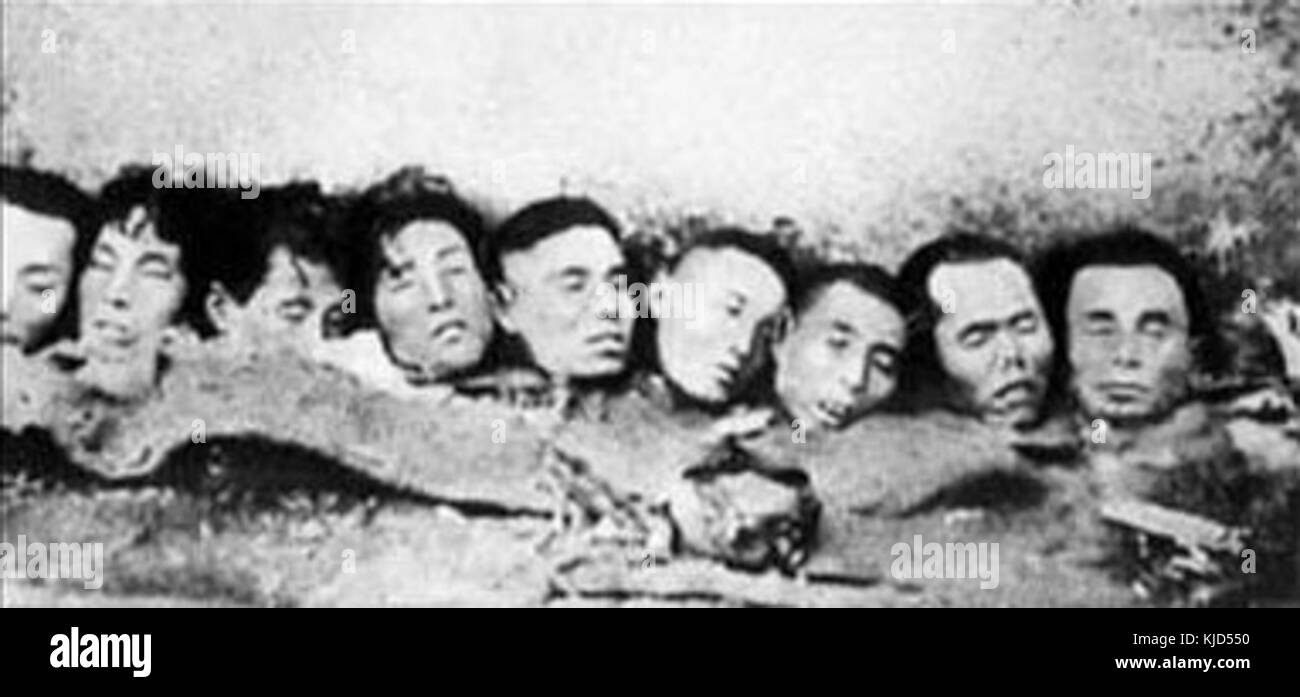 Nanjing Massacre severed heads Stock Photo