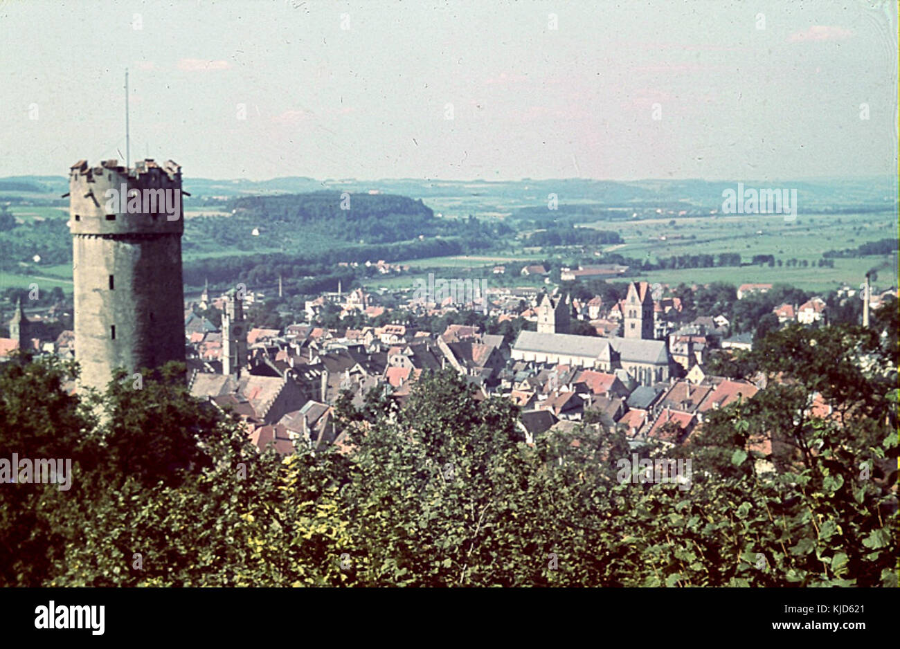 Ravensburg Blick von Veitsburg Richtung Nordwest 1960er Stock Photo