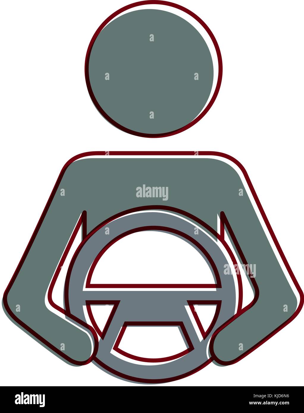 driver at steering wheel autonomous design Stock Vector Image & Art - Alamy
