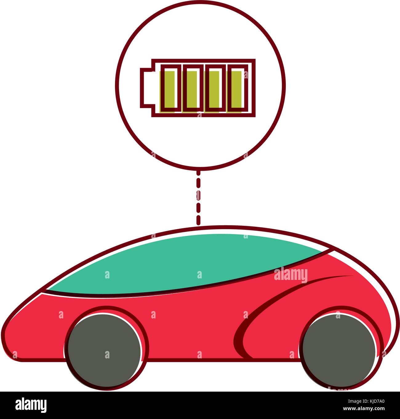 smart or intelligent car battery charger technology Stock Vector