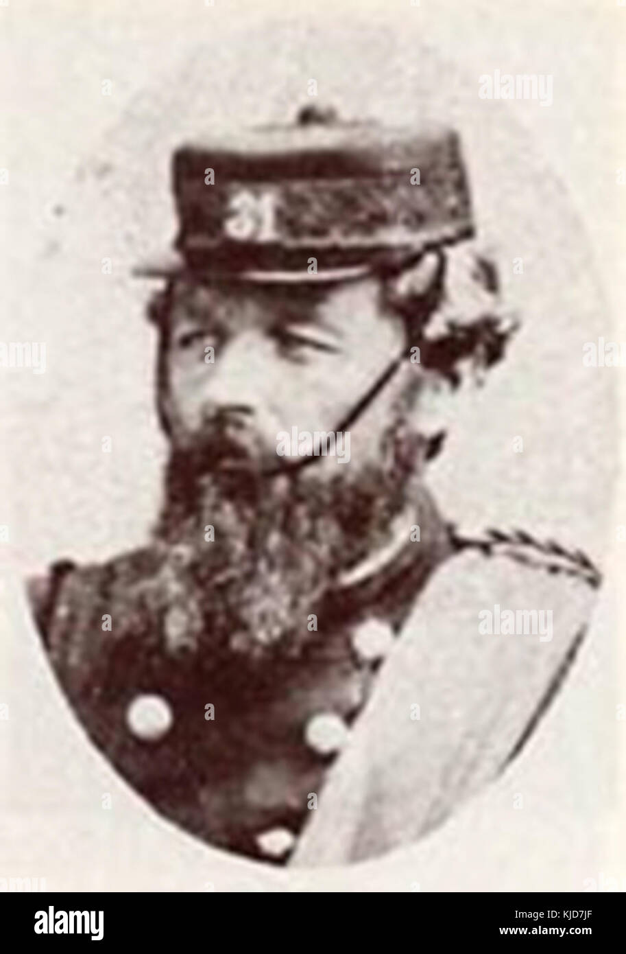 W.K. Flesher circa 1866 in militia uniform Stock Photo