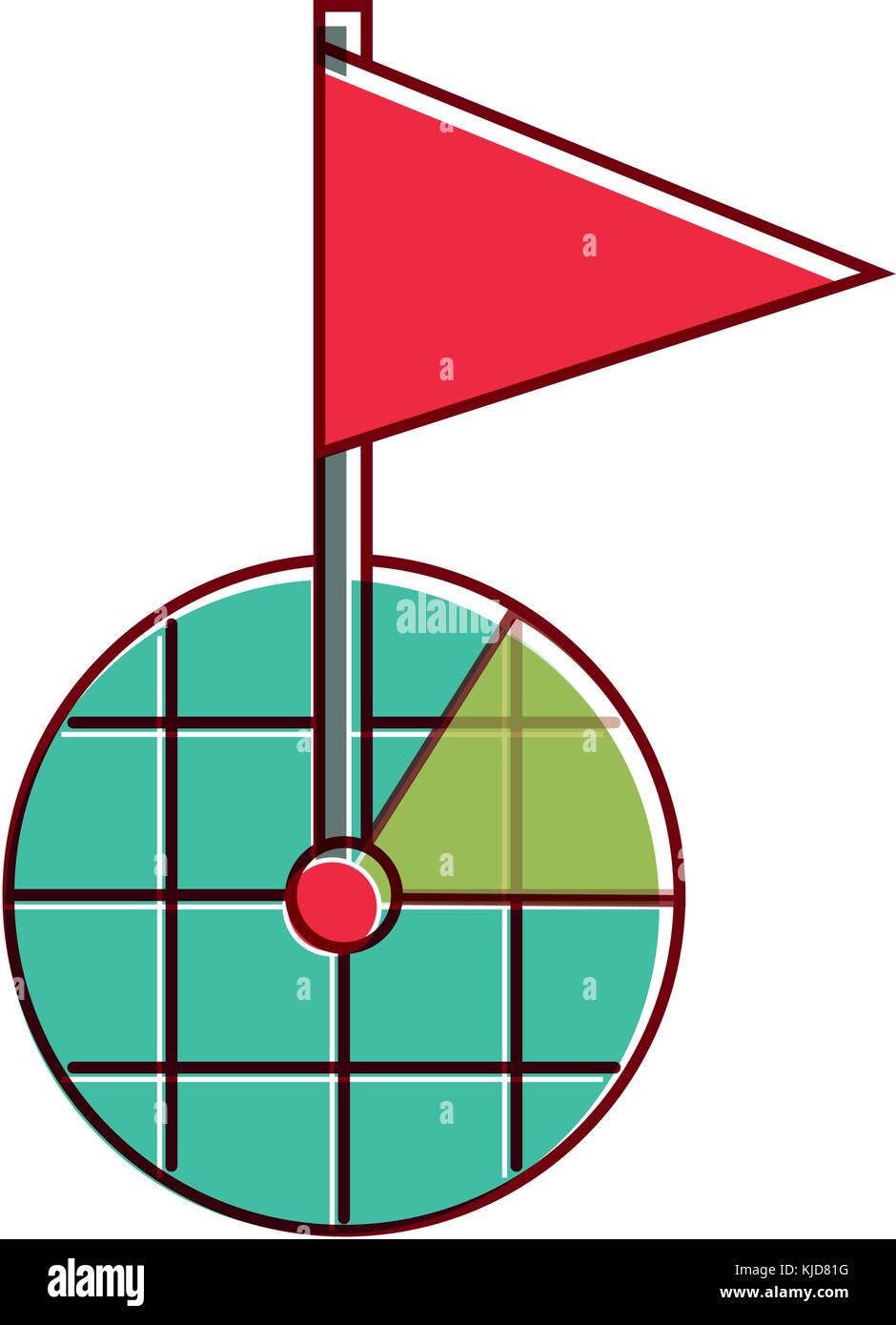 gps navigation screen pointer map flag marker symbol Stock Vector Image ...