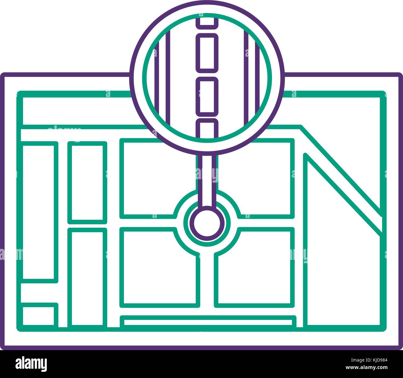 gps navigation map destination pointer road street Stock Vector Image ...