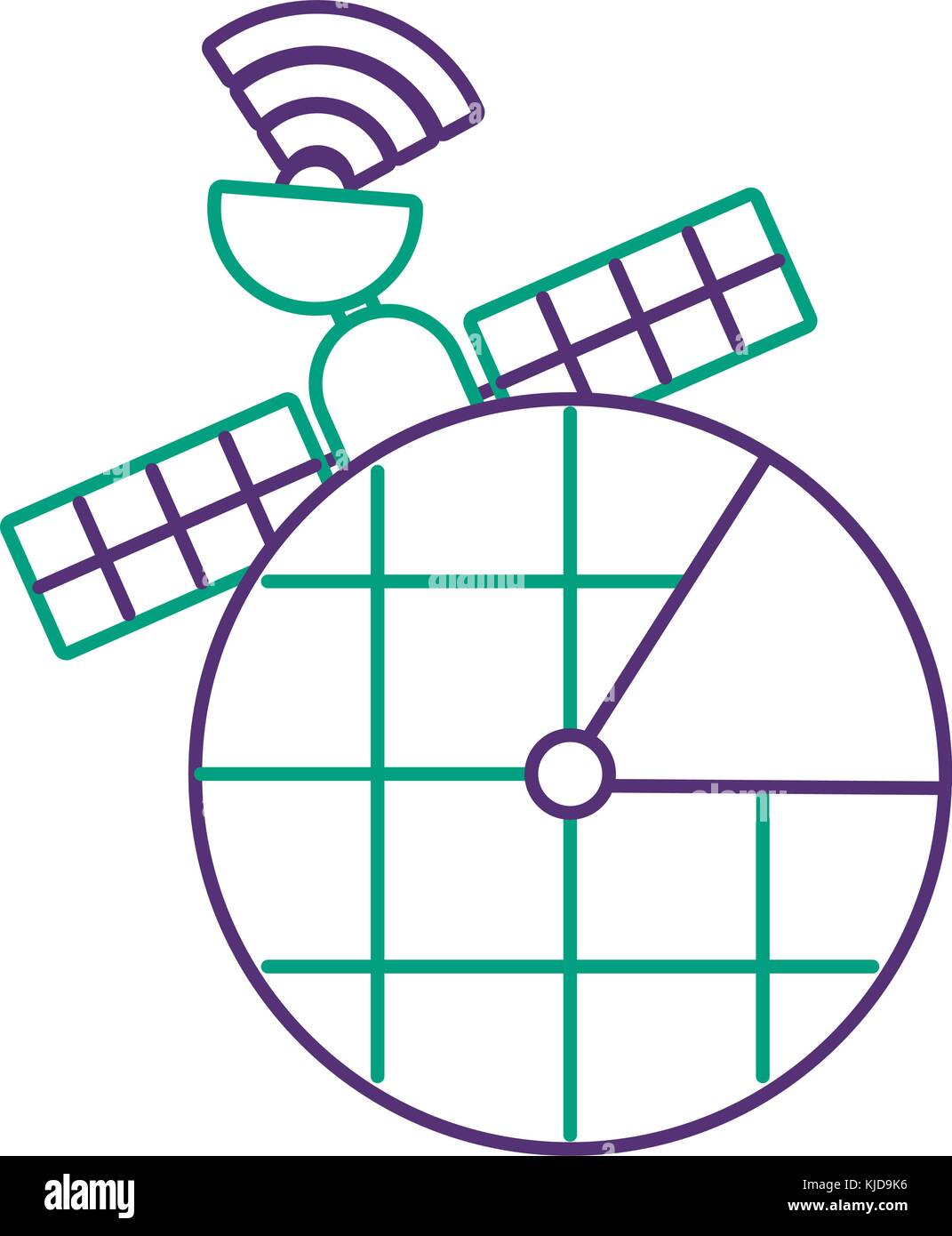gps navigation screen pointer map satellite connection Stock Vector ...