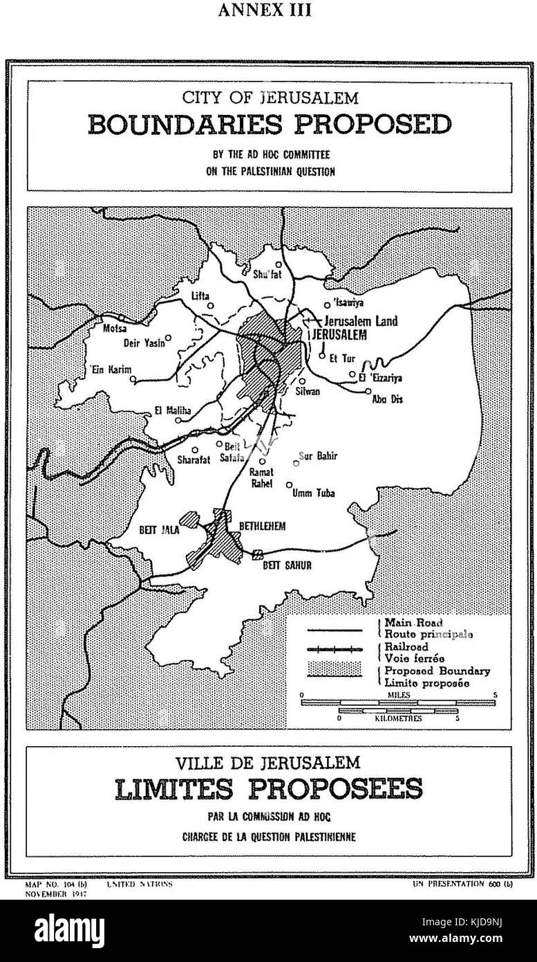 Corpus separatum 1947 partitionplan Stock Photo Alamy
