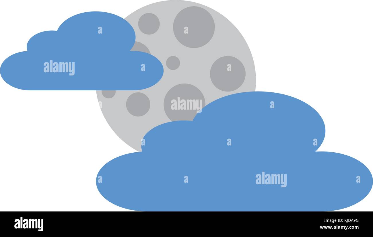 cloud moon night sky nature Stock Vector Image & Art - Alamy