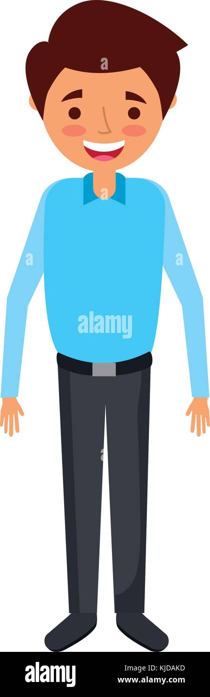 young man happy smiling standing cartoon Stock Vector Image & Art - Alamy