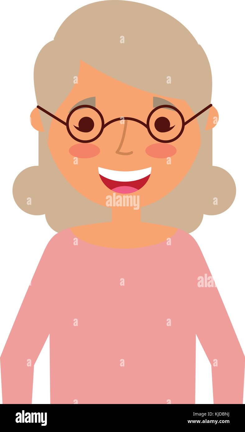 old woman portrait lady grandma cartoon Stock Vector Image & Art - Alamy