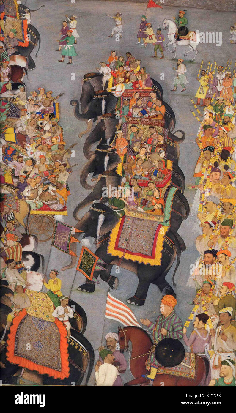 Padshahnama procession, small Stock Photo Alamy