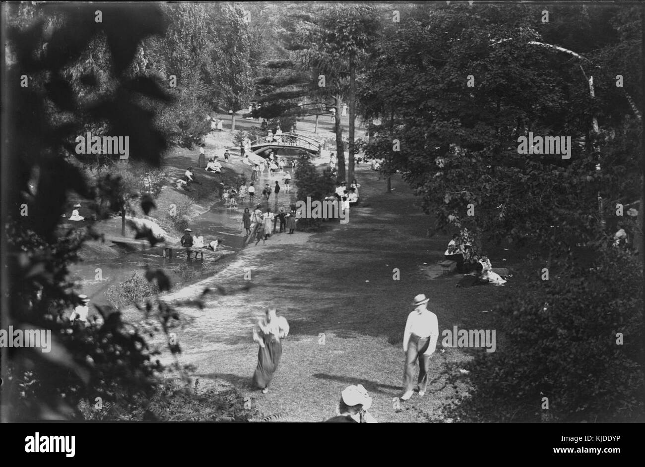 Reservoir Park 1895 Stock Photo