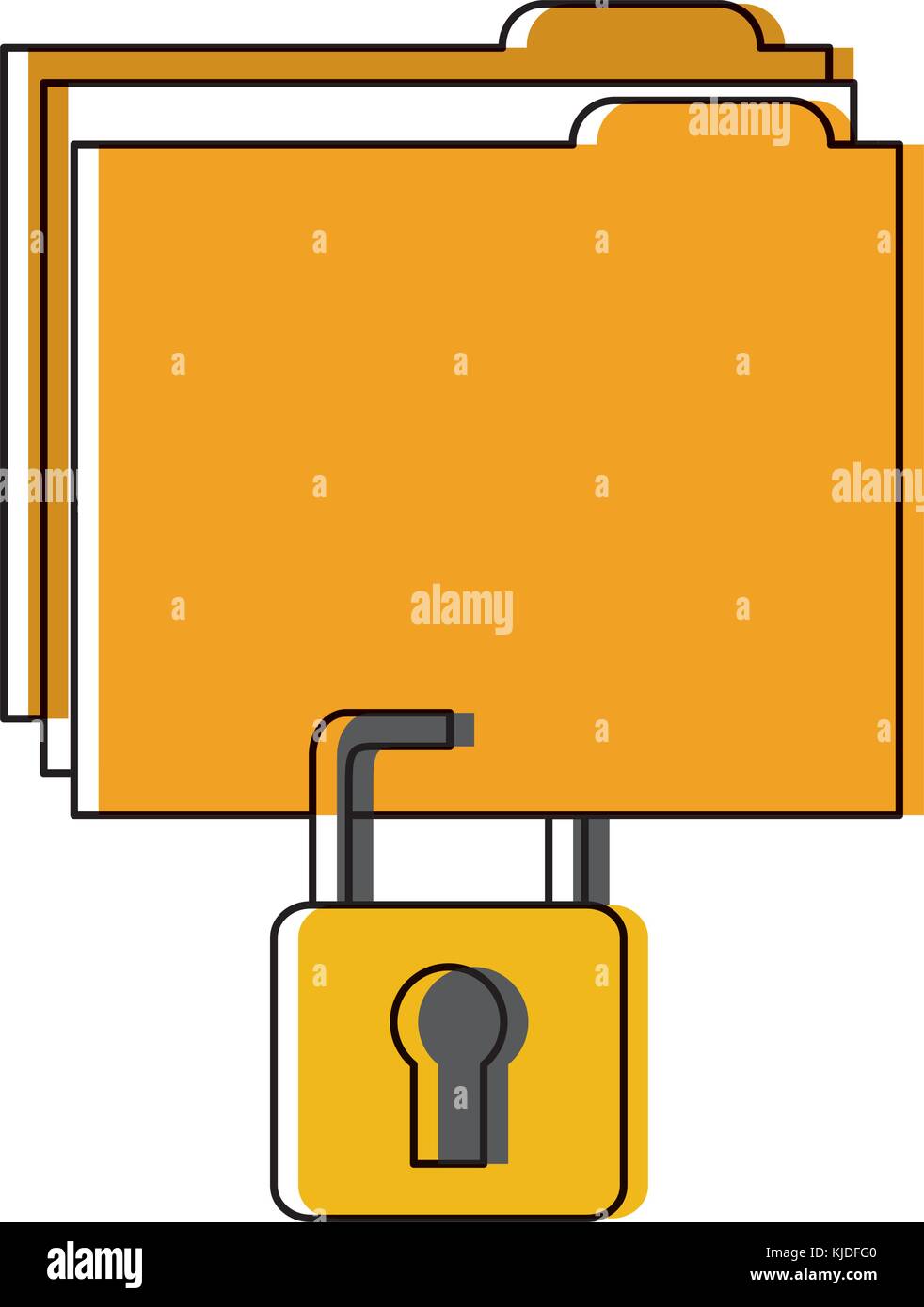 security protection folder file document system Stock Vector Image ...