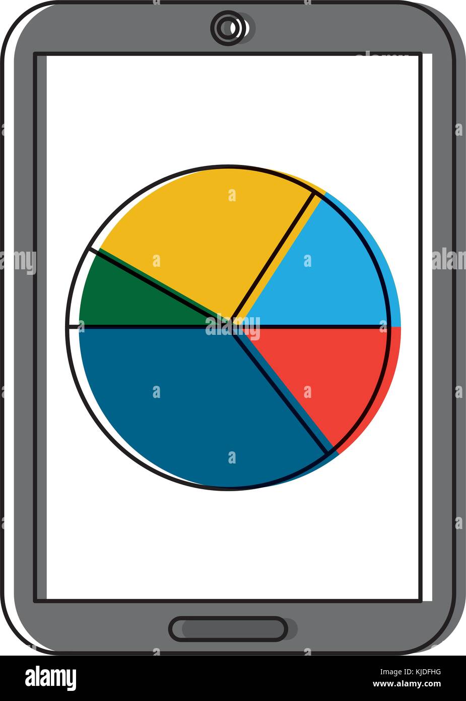 mobile statistic diagram chart device technology Stock Vector Image ...