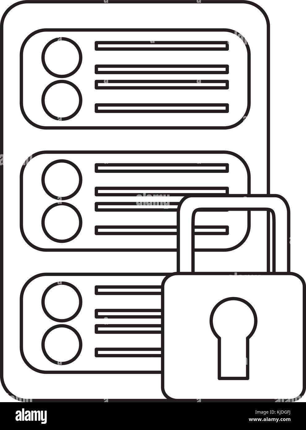 File protection information data Black and White Stock Photos & Images ...