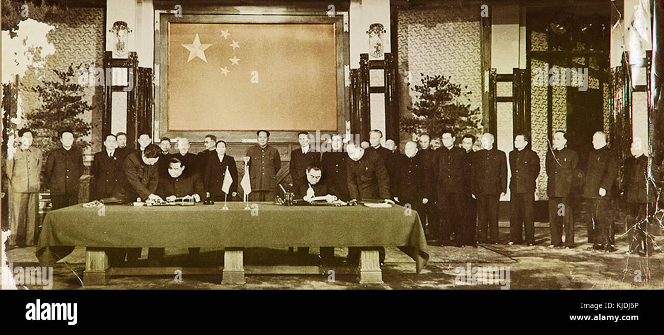 Signing Sino North Korean Mutual Aid and Cooperation Friendship Treaty ...
