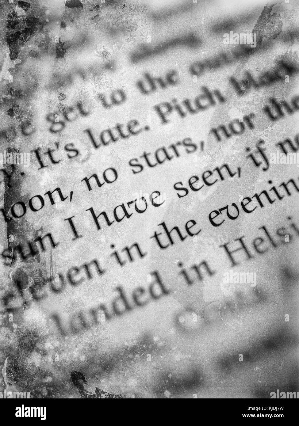 I have seen no stars. words in a book with blur and antique effect Stock Photo Alamy
