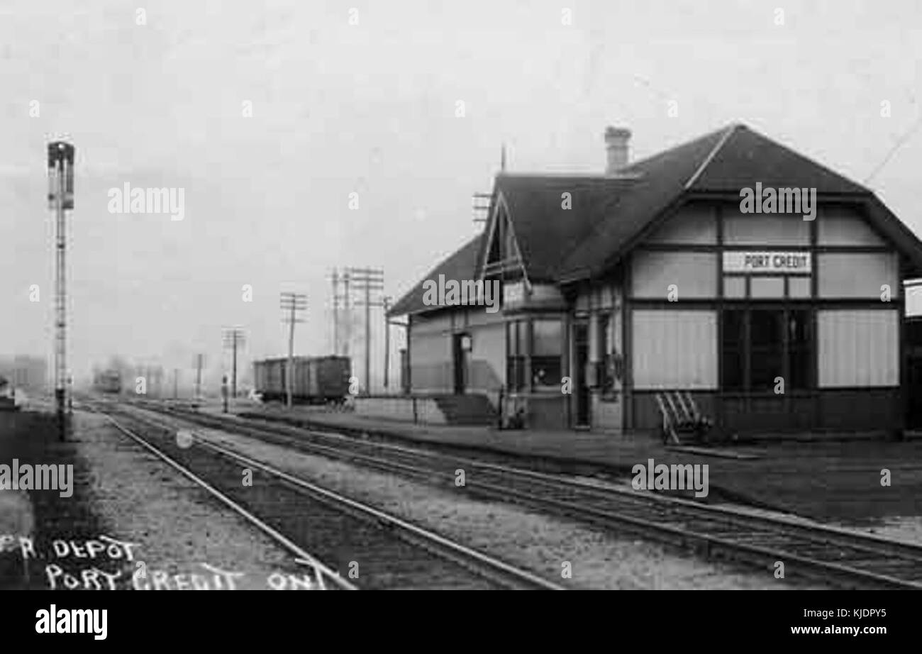 Port Credit GTR station 1912 Stock Photo Alamy