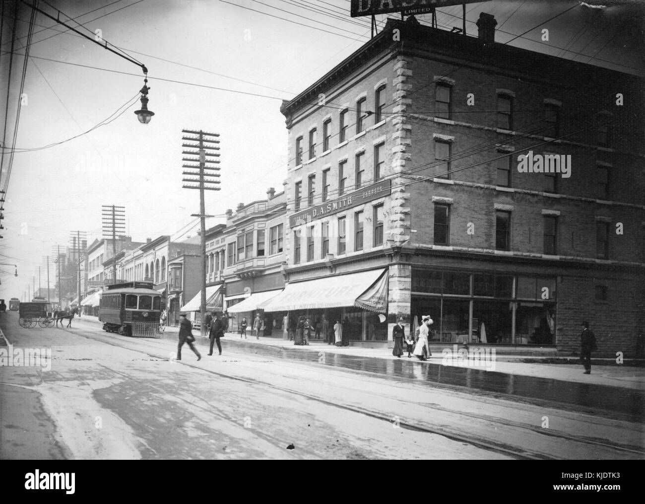 Streetcar passing Granville Street and Dunsmuir 1900s Stock Photo Alamy