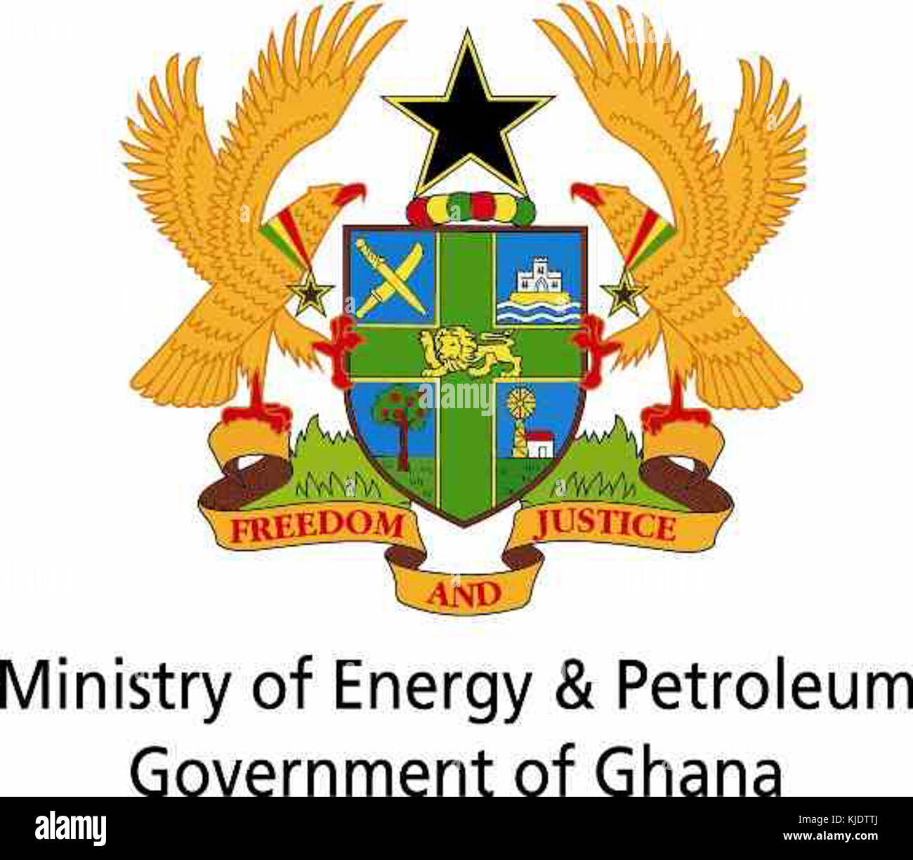 Ghana Ministry of Energy and Petroleum logo Stock Photo Alamy