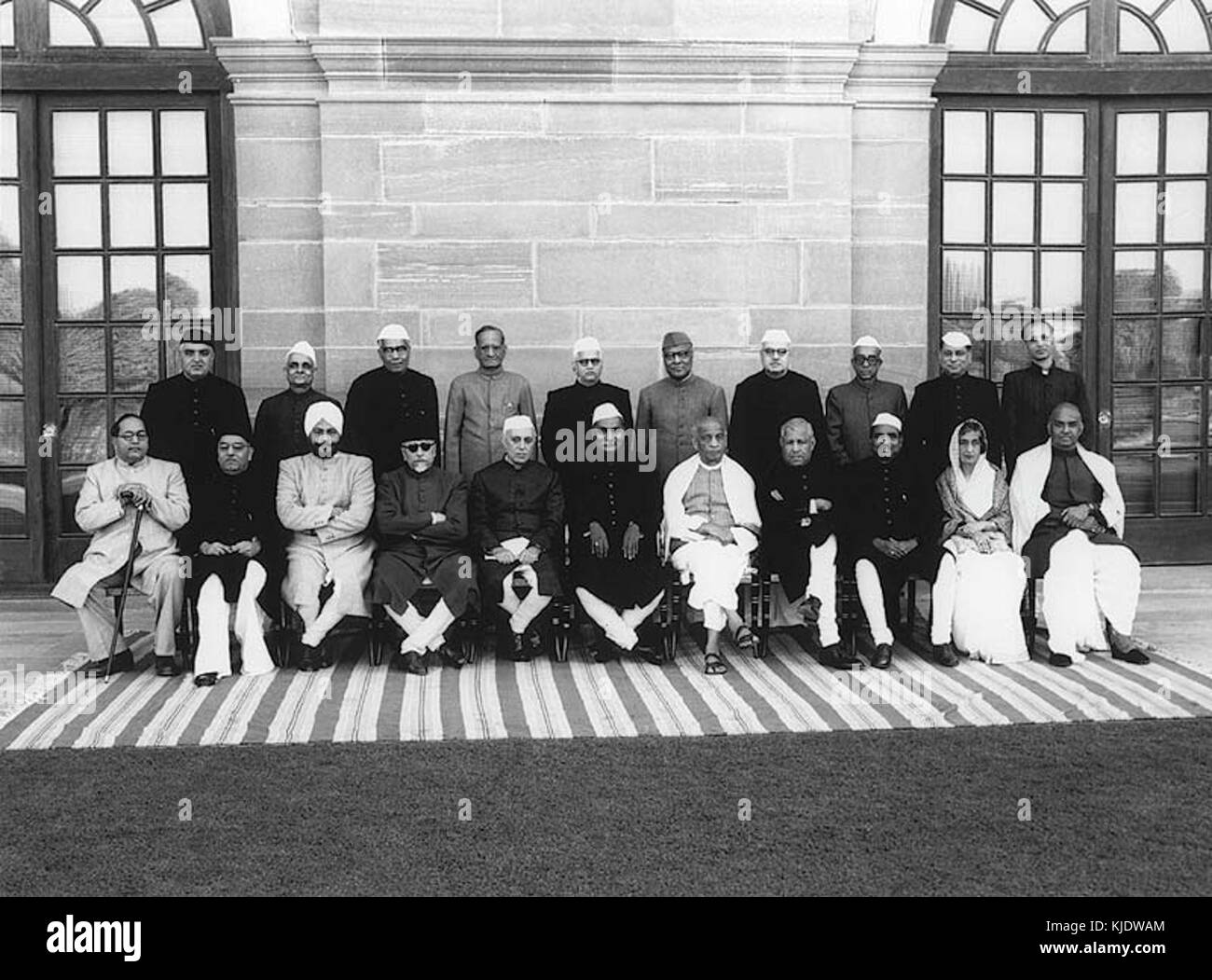 The first Cabinet of independent India Stock Photo