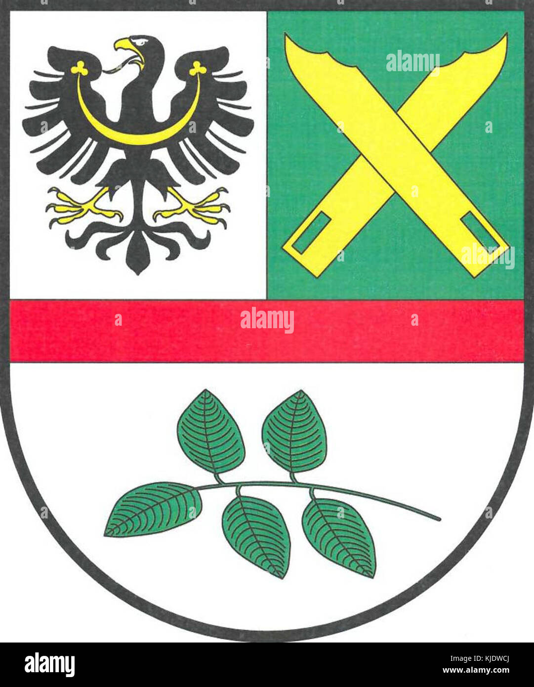 Coats of Arms of Vysoky Chlumec Stock Photo