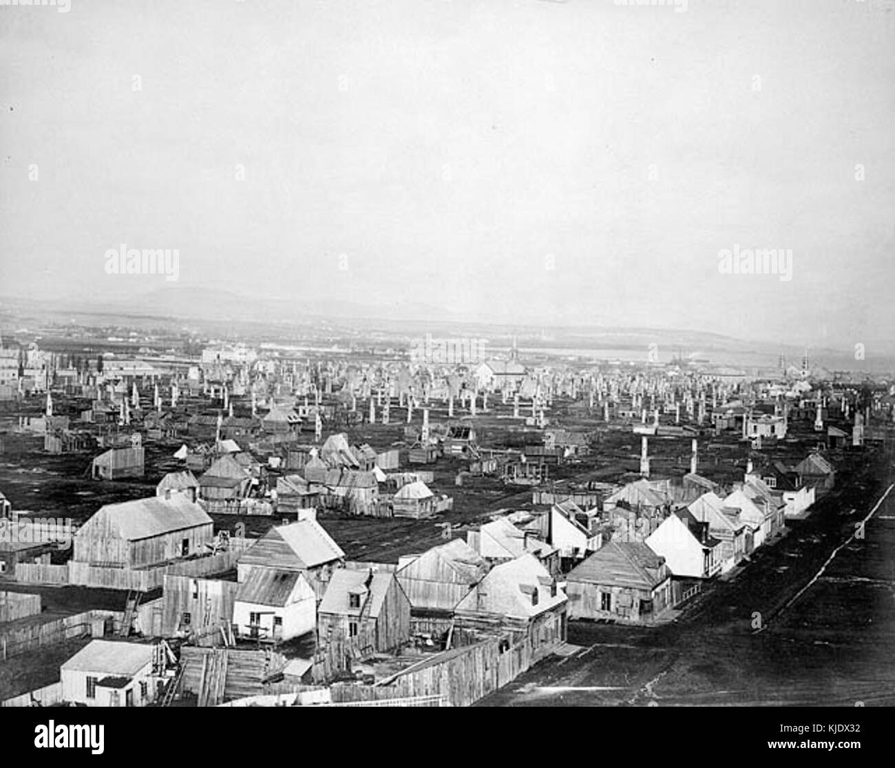 Incendie Quebec 1866 Grand incendie de Quebec 1866 Stock Photo - Alamy