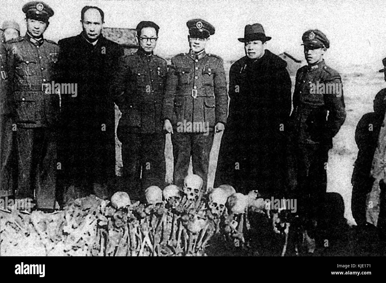 Nanjing Tribunal investigates remains of Nanjing Massacre victims 3 Stock Photo