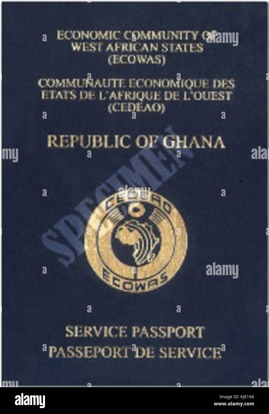 Ghana Biometric Service Passport Stock Photo Alamy