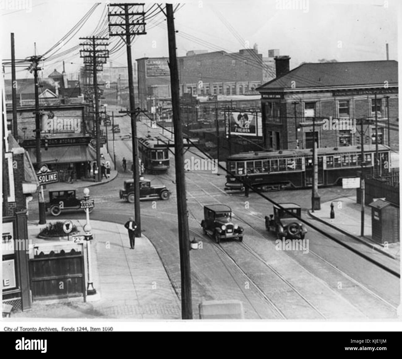 Aerial view of Dundas West and Bloor in 1927 Stock Photo - Alamy