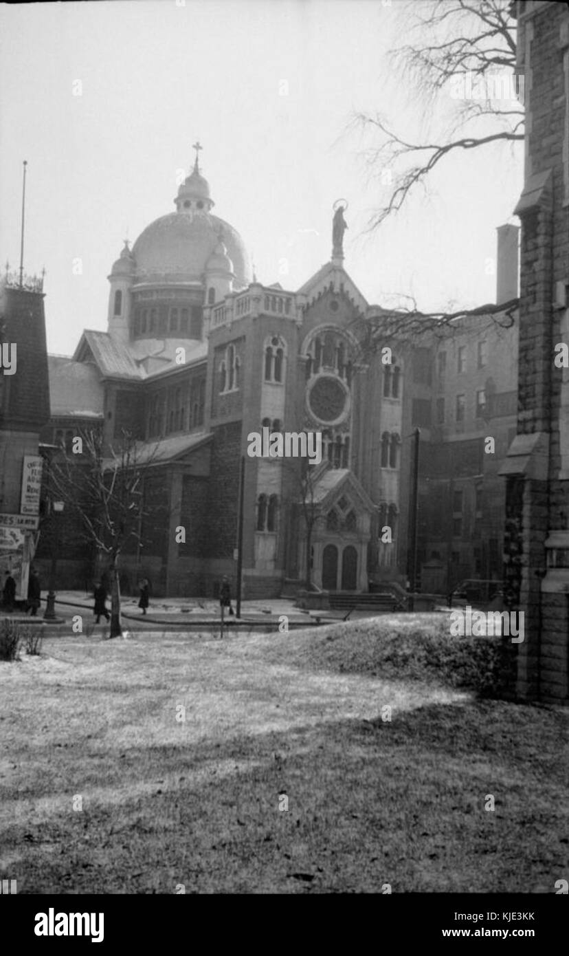 Architecture. Notre Dame de Lourdes Church BAnQ P48S1P01120 Stock Photo
