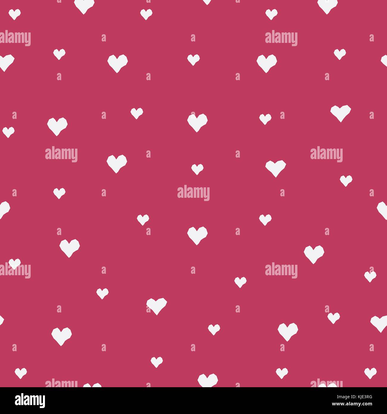 Seamless Heart Pattern on pink. Vector Illustration Stock Vector Image ...