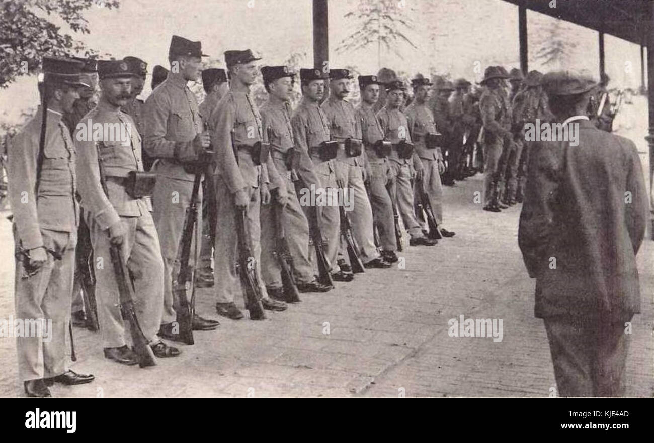 Peking Belgian troops, c. 1910 1912 Stock Photo
