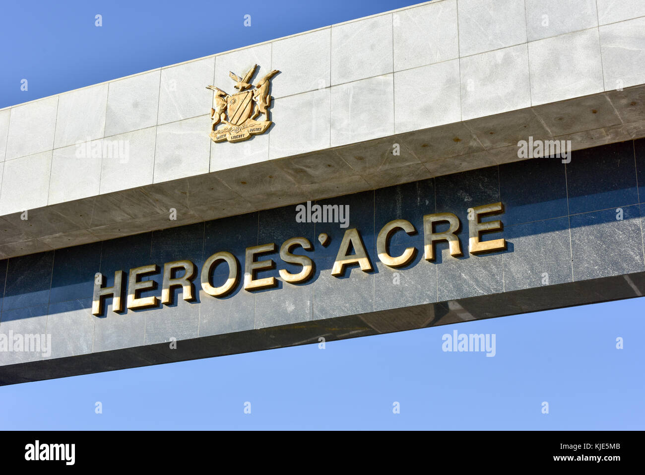 Heroes' Acre is an official war memorial of the Republic of Namibia Stock Photo