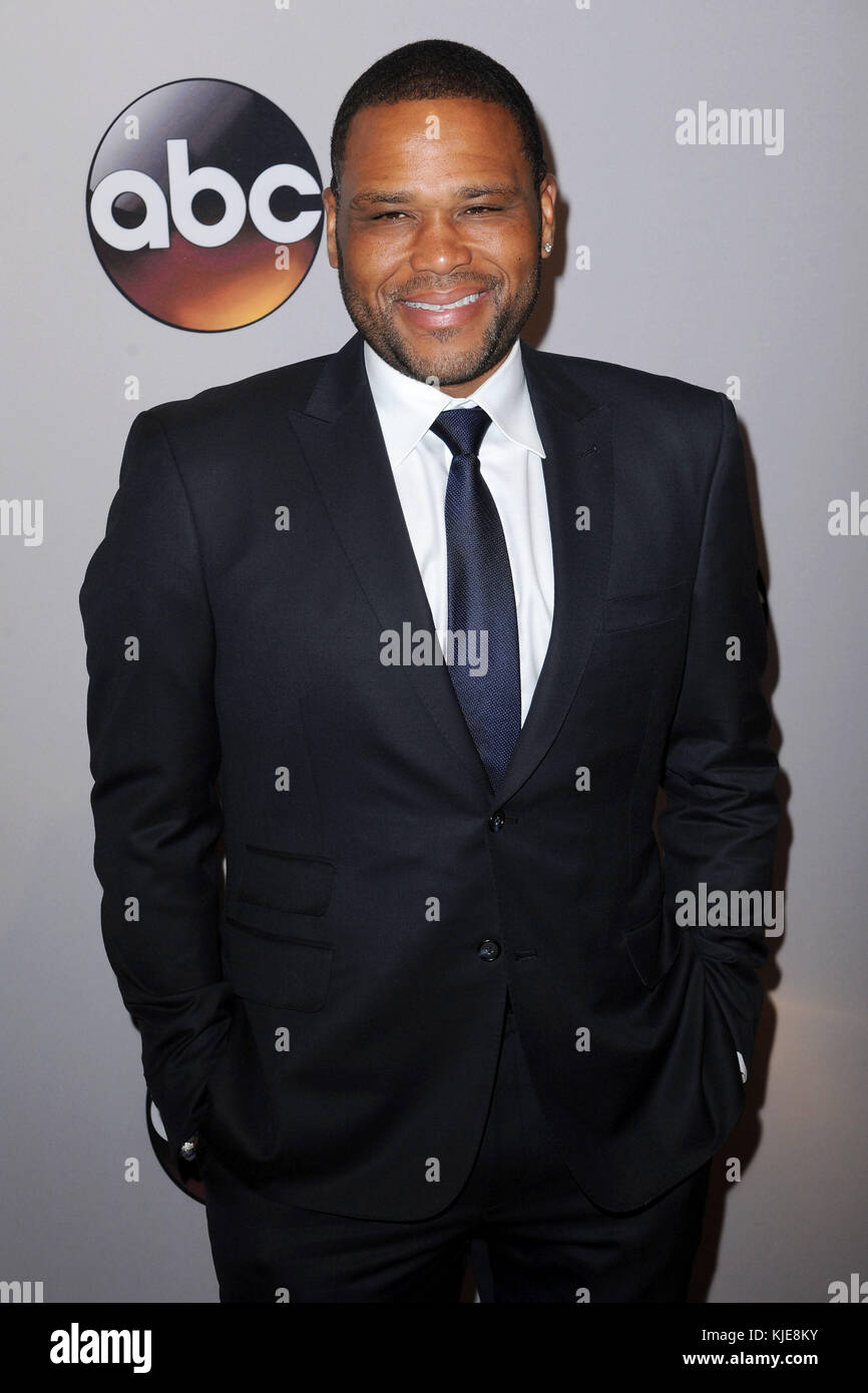 NEW YORK, NY - MAY 17: Anthony Anderson attends 2016 ABC Upfront at David Geffen Hall on May 17, 2016 in New York City  People:  Anthony Anderson Stock Photo