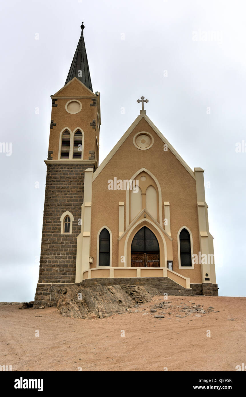 Felsenkirche, an old German church in Luderitz, Namibia Stock Photo