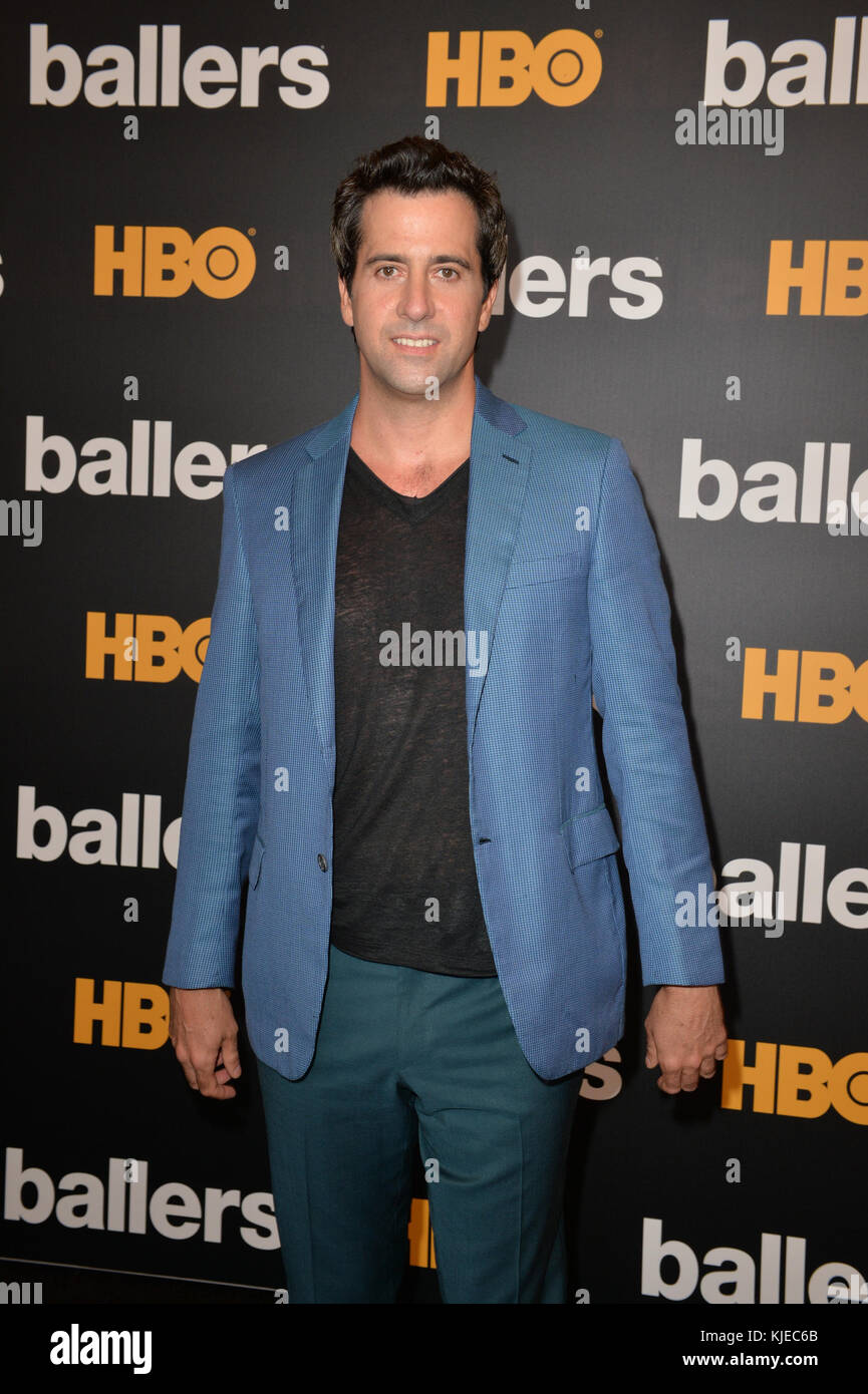 MIAMI BEACH, FL - JULY 14: Troy Garity attends the HBO Ballers Season 2 Red Carpet Premiere and Reception on July 14, 2016 at New World Symphony in Miami Beach, Florida.  People:  Troy Garity Stock Photo