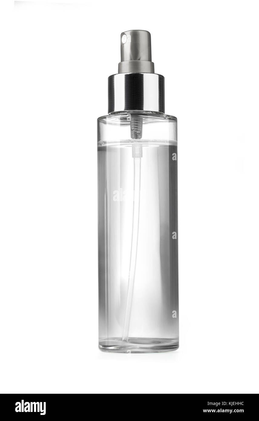 no icon cosmetic bottle isolated on white with clipping path Stock Photo