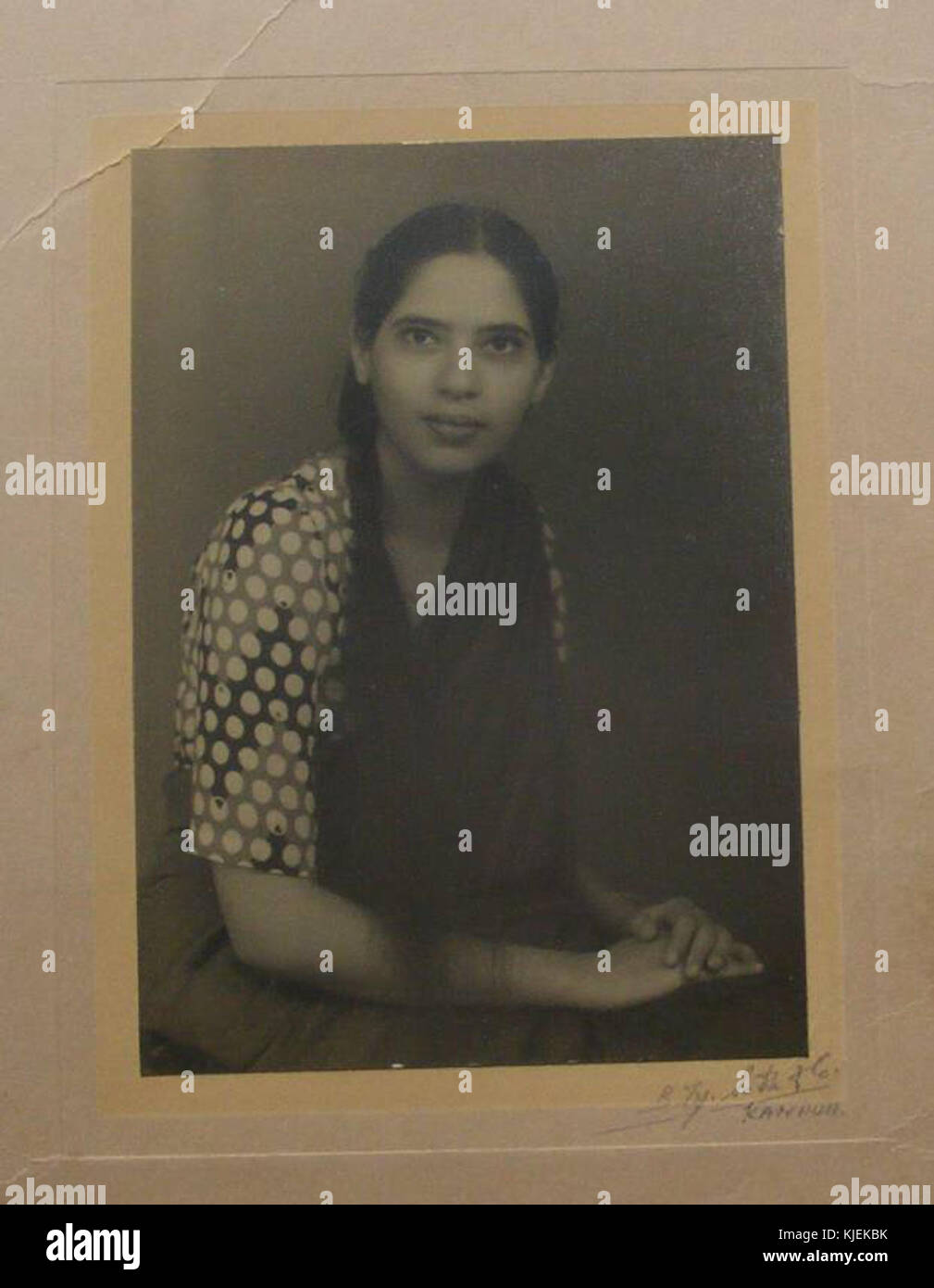Portrait of an Indian lady with long hair in the 1930s (2 Stock Photo ...