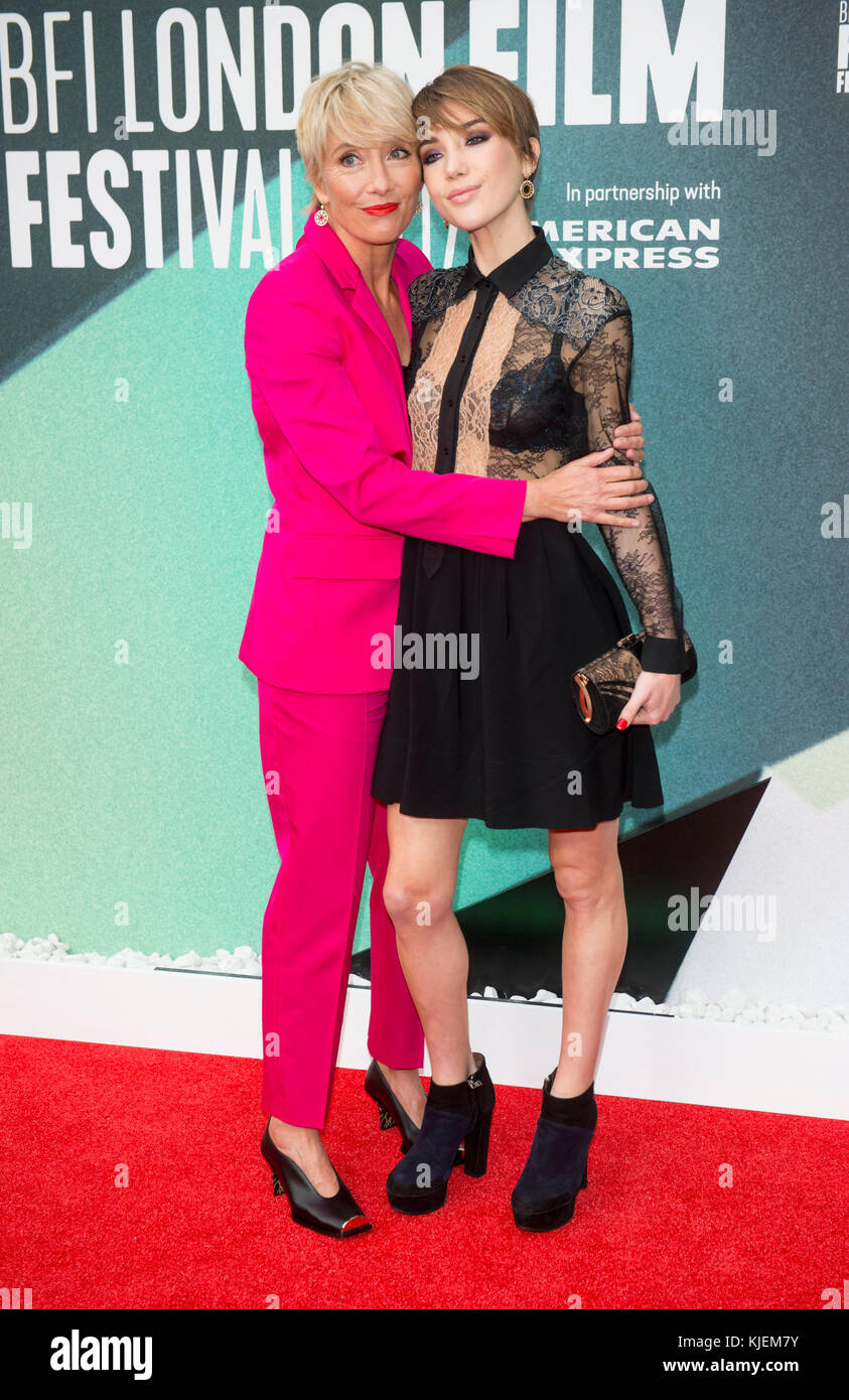Emma Thompson & Gaia Wise at the 'The Meyerowitz Stories' premiere, BFI