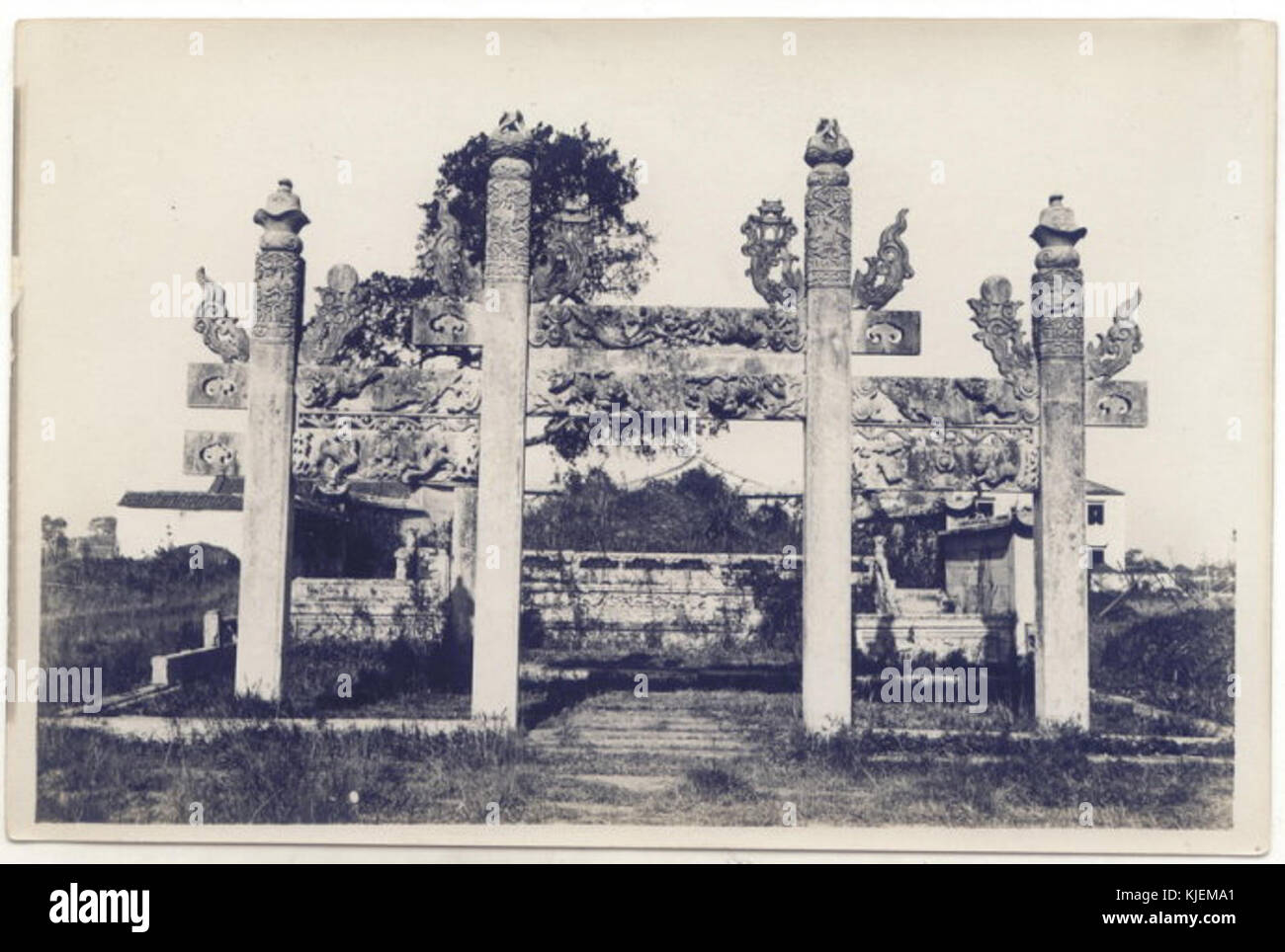 The tomb of Tu Jian 1900 Ningpo Chekiang Stock Photo