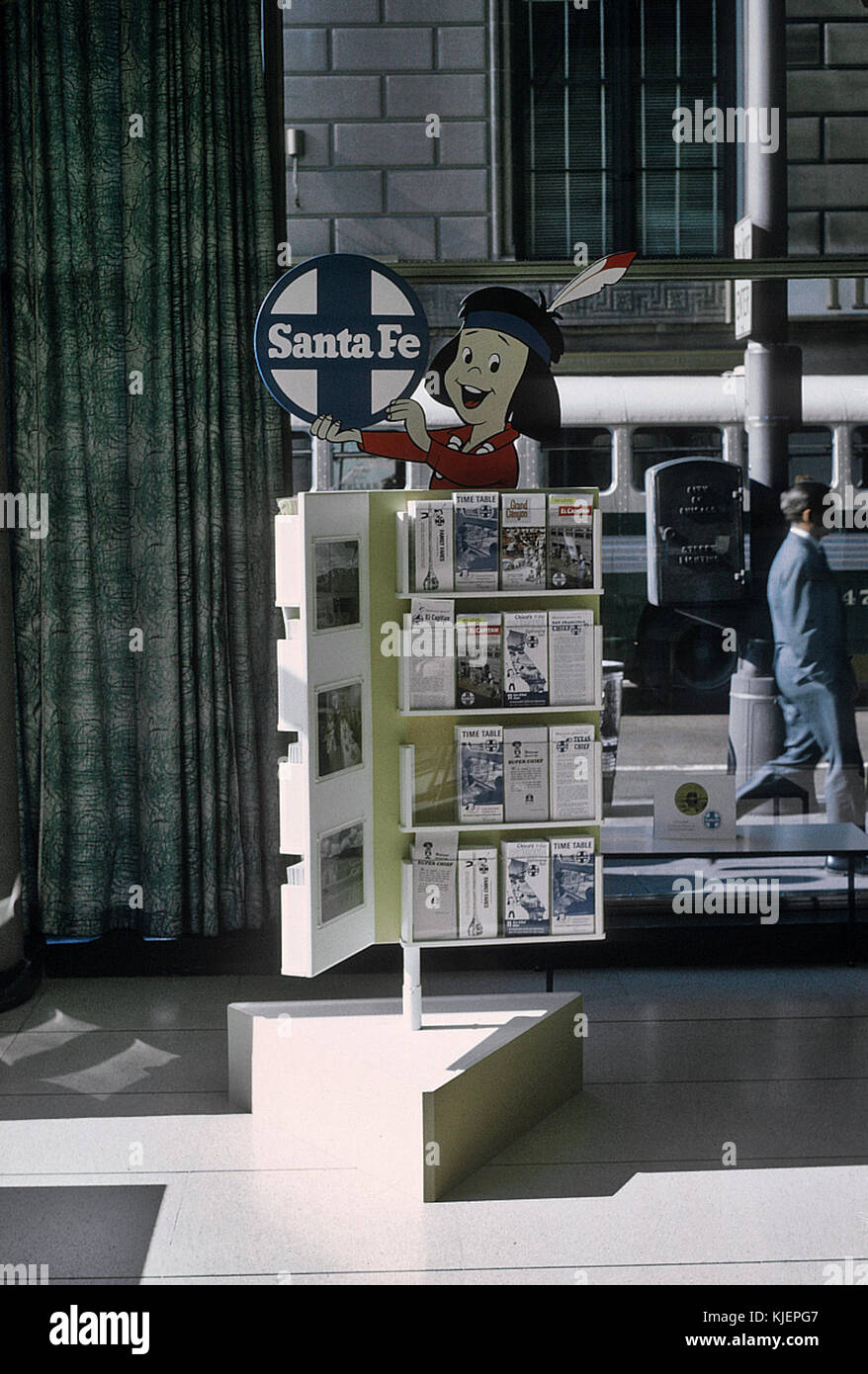 AT&SF Chico display at Travel Center, Chicago, IL on June 13, 1968 (22179754288) Stock Photo