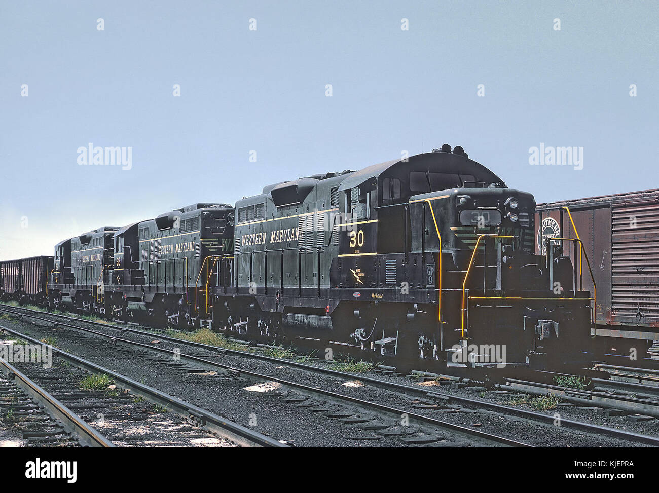 Western Maryland 30, 36, and 23 (GP9 GP9, GP7) most probably Hagerstown