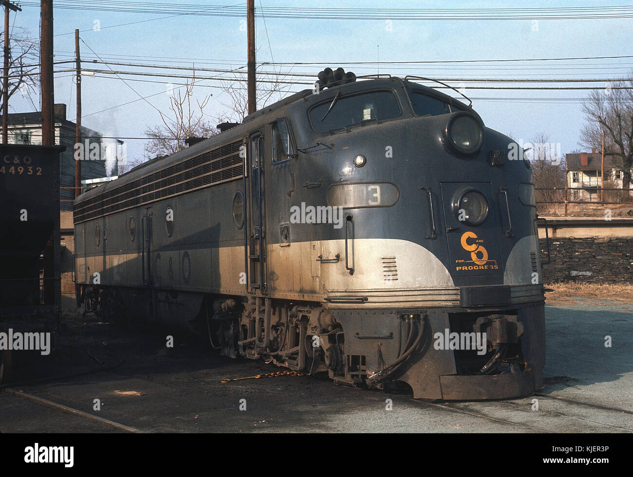 Chesapeake and Ohio Railway 4003 (E8A) Charlottesville, VA pn March 8, 1969 (22292309908) Stock Photo