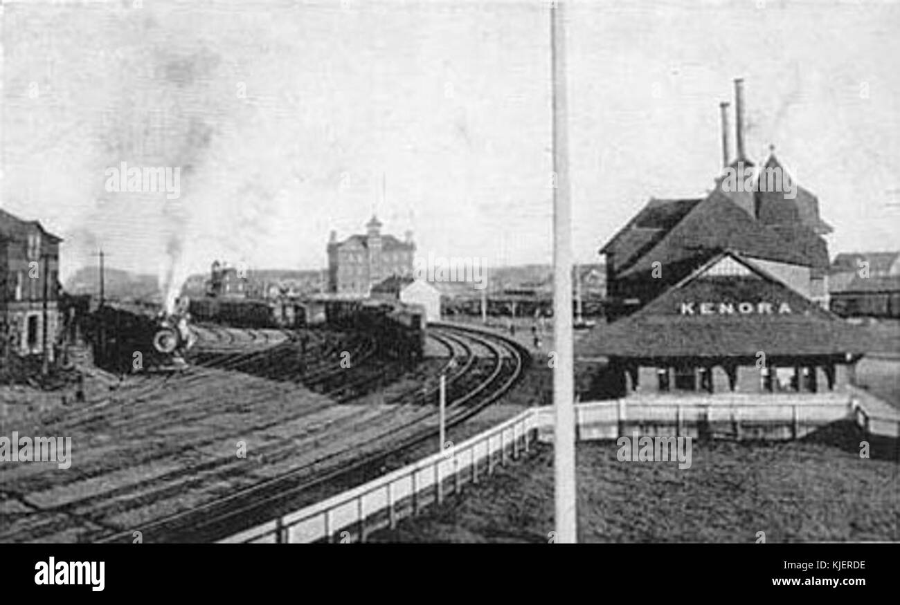 Kenora cpr station 1906 Stock Photo Alamy