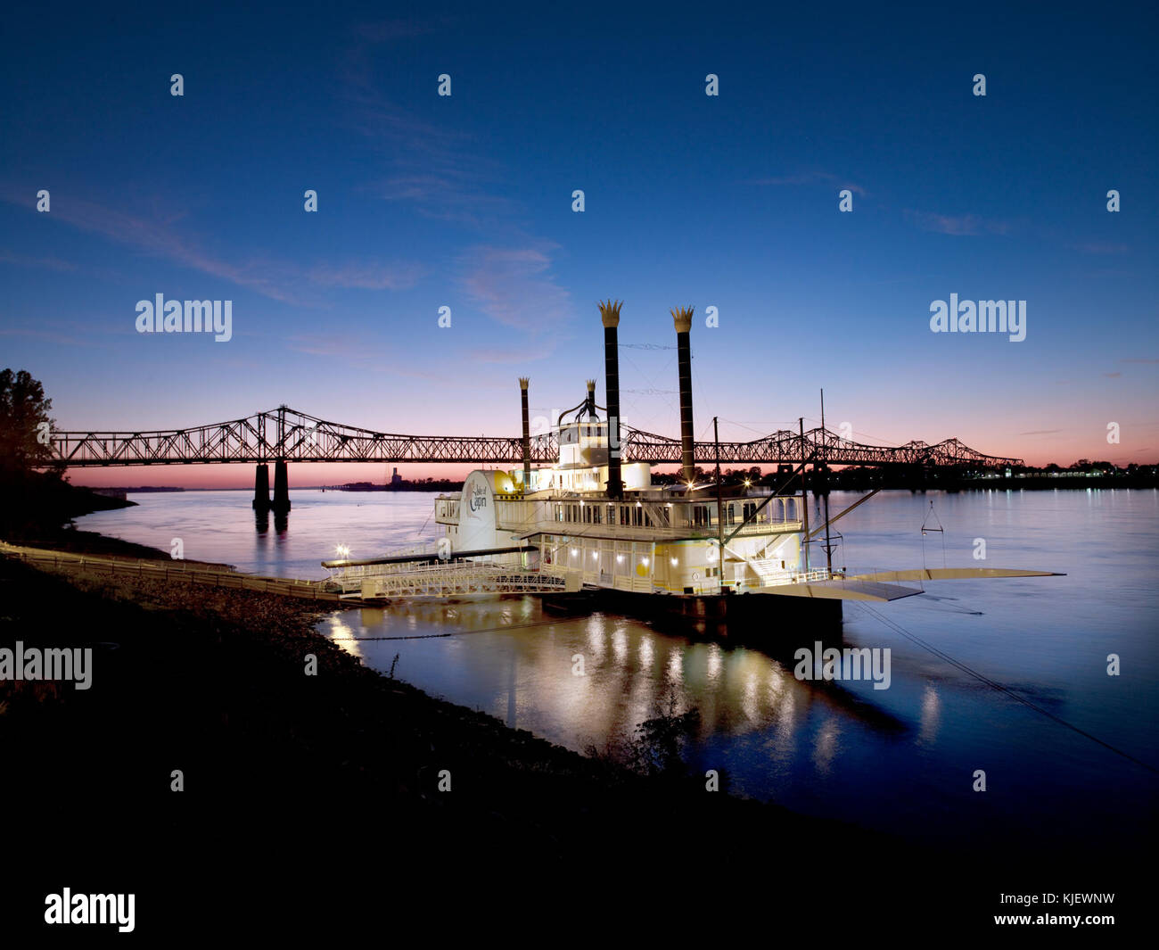 Casino Boat on the Mississippi River, Natchez, Mississippi, 04101u Stock Photo