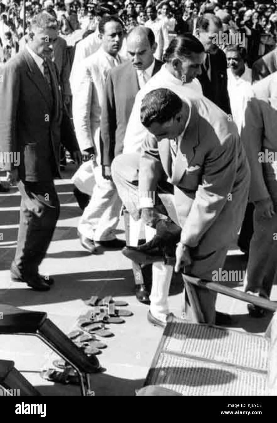 Gamal Abdel Nasser on a tour of India, 1960 (01) Stock Photo