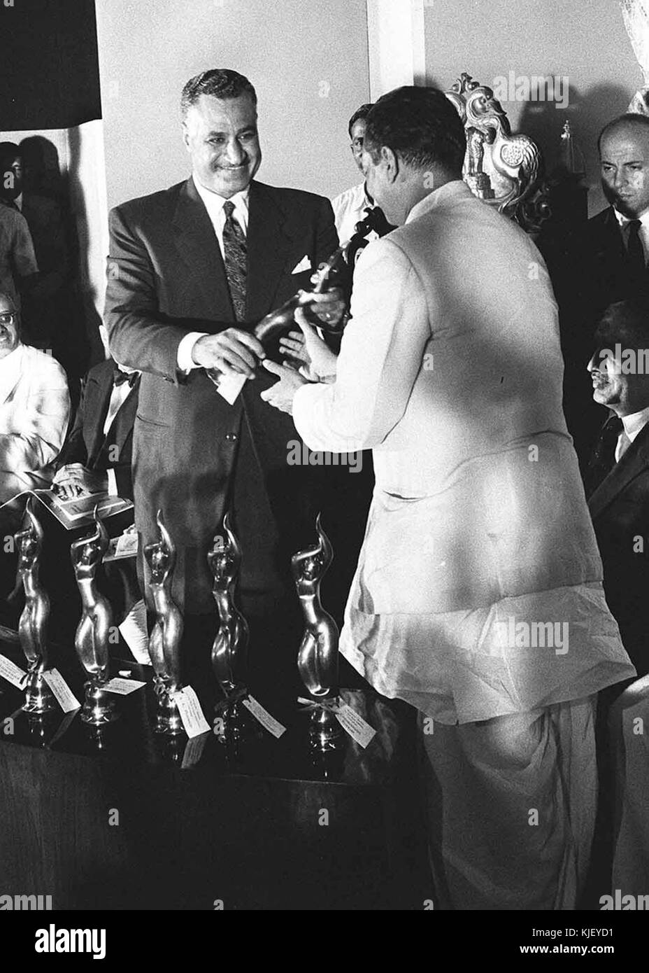 Gamal Abdel Nasser at the Filmfare Awards (02) Stock Photo