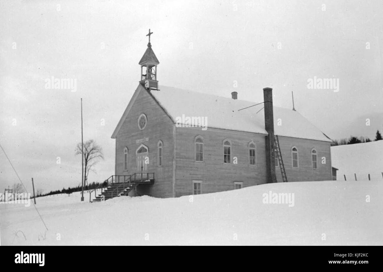 Premiere eglise de Saint Jean de Brebeuf en 1938 Stock Photo