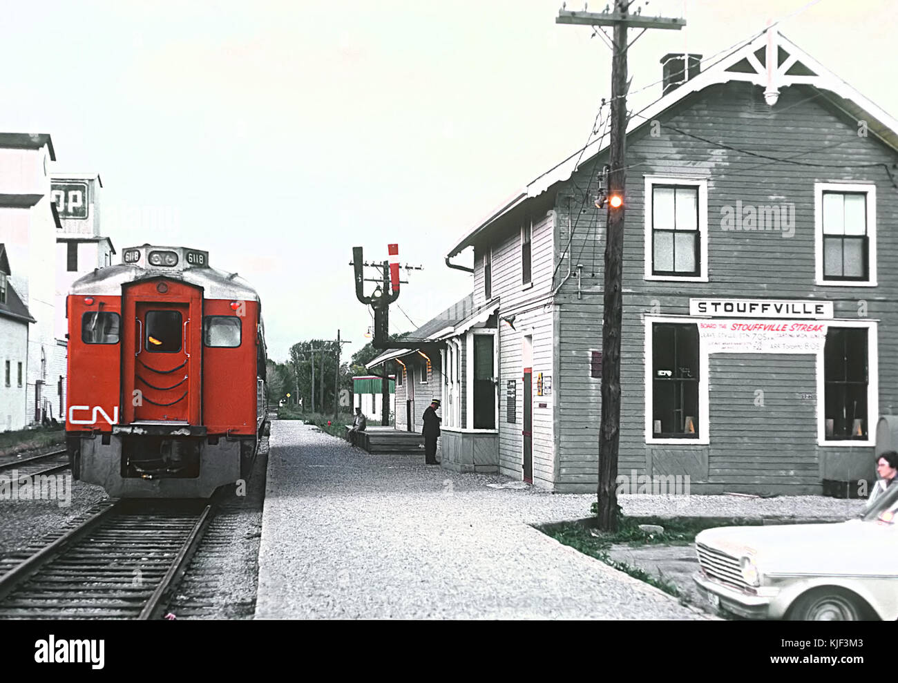 CN RDC 6118 at Stouffville, Ont. in October 1971 (24108360649 Stock ...