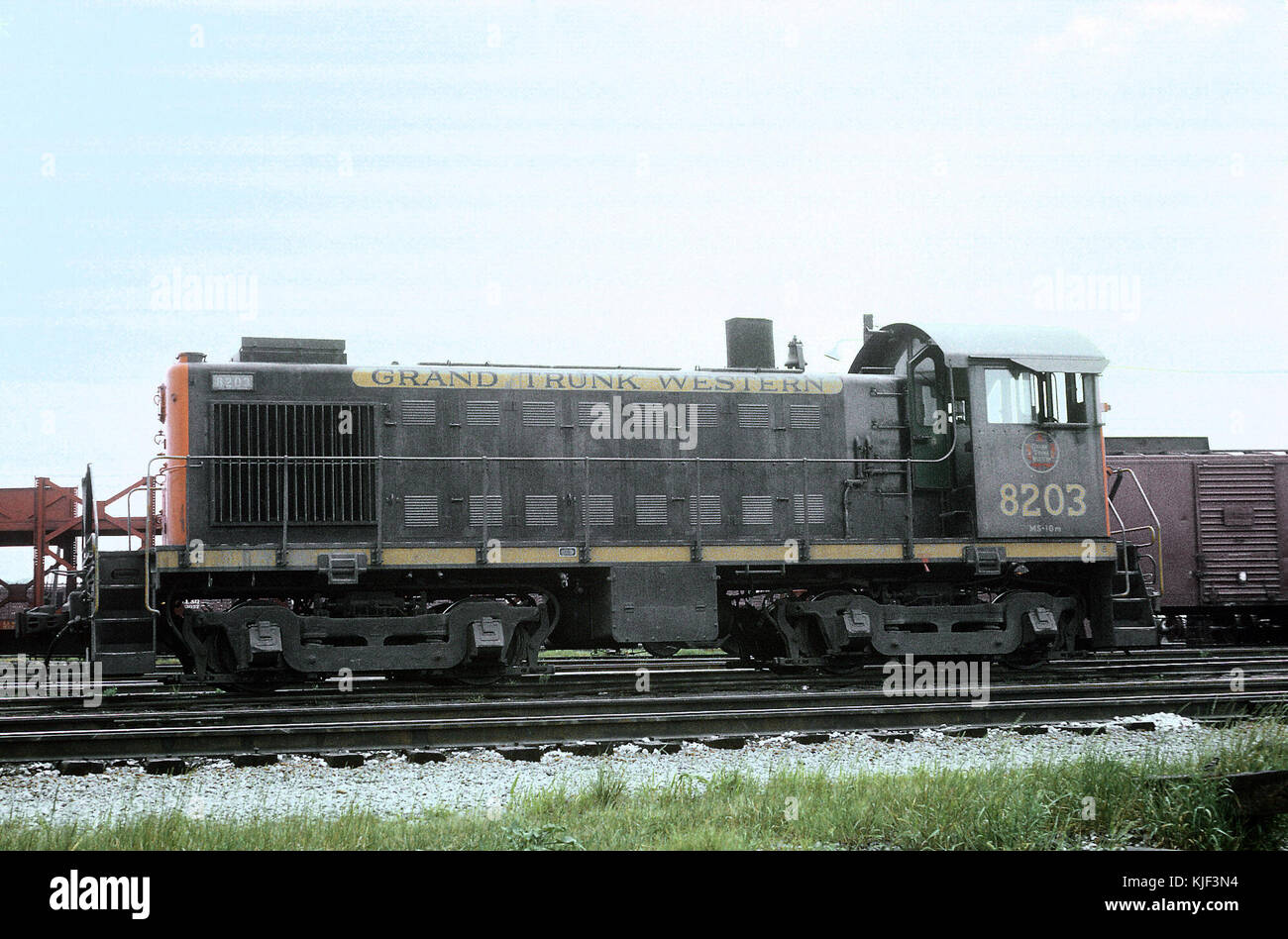 Grand Trunk Western S4 8203 Elsdon Yard in Chicago, July 1964. (26129372411) Stock Photo