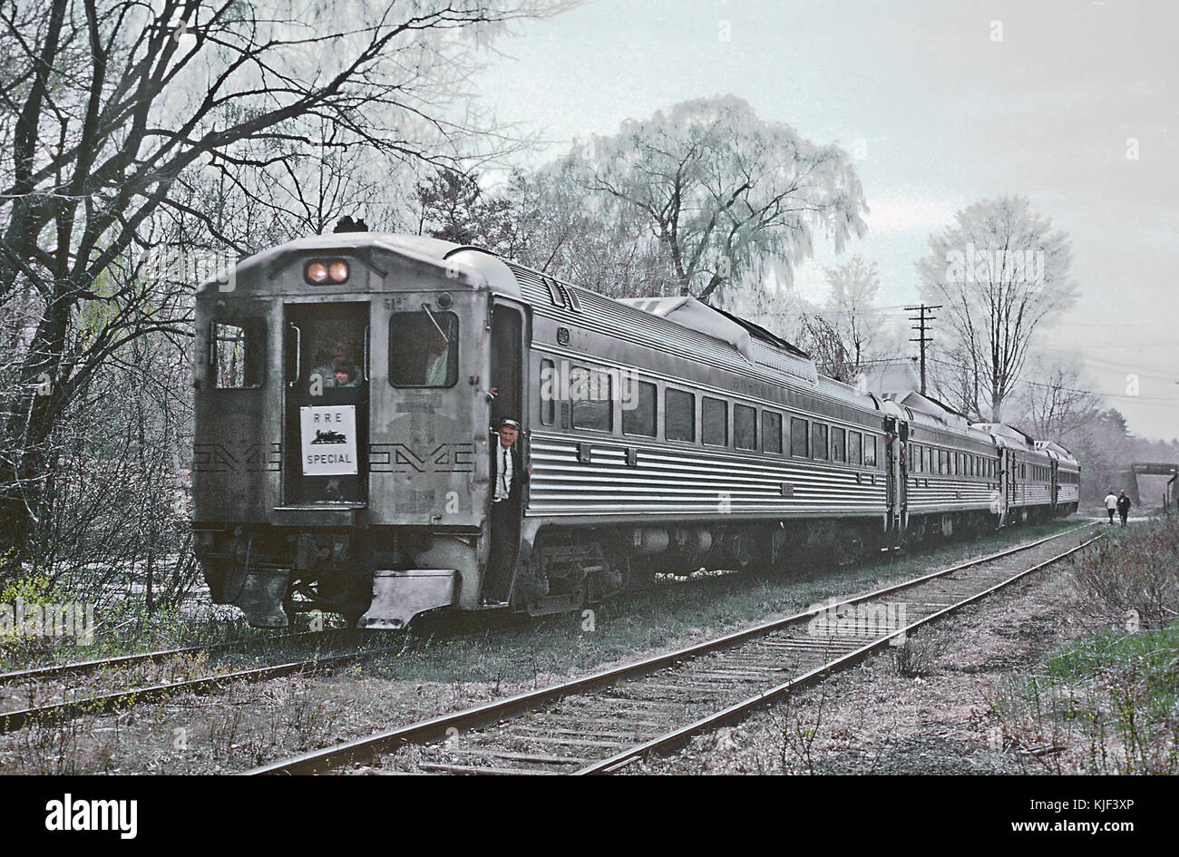 Boston and Maine RDC 6127 on Railroad Enthusiasts fantrip at West